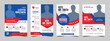 political election flyer template. editable vote campaign flyer leaflet layout vector premium. 