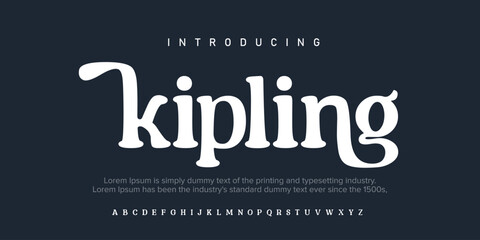Wall Mural - kipling Elegant alphabet letters font and number. Classic Lettering Minimal Fashion Designs. Typography modern serif fonts regular decorative vintage concept. vector illustration