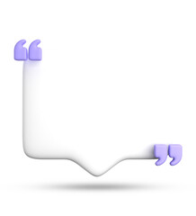 Fototapete - 3d rendering of blank speech bubble for testimonial, 3D pastel icon set.