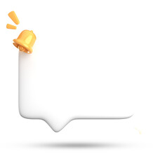 Aufkleber - 3d rendering of blank speech bubble for testimonial, 3D pastel icon set.