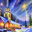 Kirche an Weihnachten