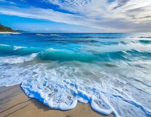  Tranquil Ocean Texture with Cascading Waves