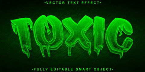 Poster - Green Toxic Vector Fully Editable Smart Object Text Effect