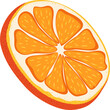 Ripe Orange Slice. Piece of orange fruit , template, stickers, prints, food package design, transparent, png