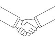 Business man handshake illustration clipart.