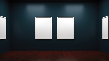 two Blank empty frame poster mockup portfolio living room presentation furniture living room