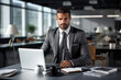 © AiAgency - Portrait of a Stylish Businessman in His Modern Corporate Office