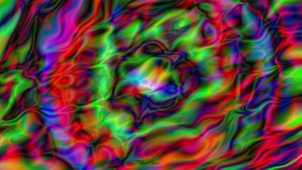 Poster - Abstract trippy psychedelic. Computer generated 3d render