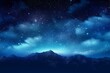 Realistic 3D night sky with twinkling stars. Generative AI