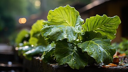 Canvas Print - water drops on a leaf