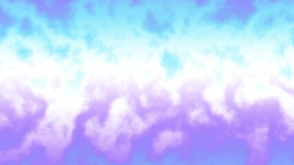 Poster - Seamless abstract psychedelic wavy background for loop playback. 4k video. Blue cloudy sky