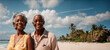 Beleza do Amor na Maturidade: Casal de Idosos Negros na Praia
