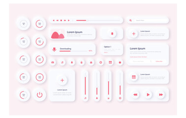 UI kit elements minimal graphics resources for modern user interface design