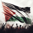 Celebration themed Palestinian flag