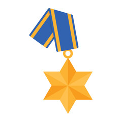 Sticker - star medal design