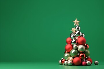 Christmas stuff isolated green and red background