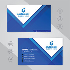 Wall Mural - Blue tones Clean & Modern Corporate Business Card Template, vector eps 10