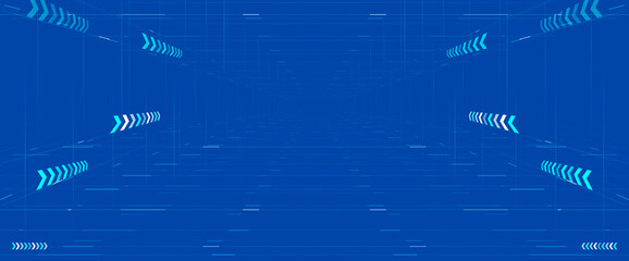 Aufkleber - Points, lines and surfaces constitute the extended space background of future sense of science and technology