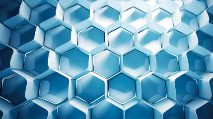 Wall Mural - Hexagon Pattern Digital Abstract Background