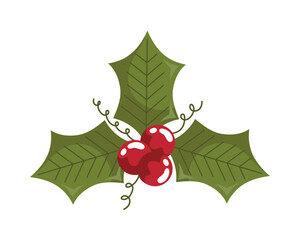 Sticker - christmas mistletoe illustration