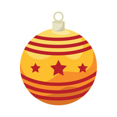 Sticker - christmas golden ball