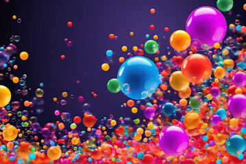 Sticker - Colorful colorful bubbles wallpaper background