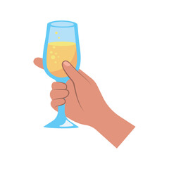 Poster - champagne cup toasting drink