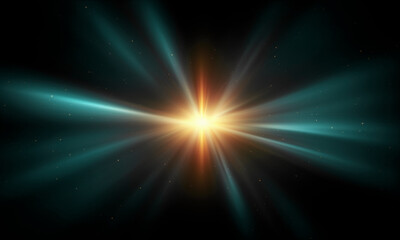 Wall Mural - Beautiful light flares. Glowing streaks on dark background