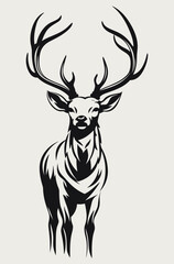 Wall Mural - deer head vector