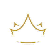 Wall Mural - luxury elegant crown gold logo design concept isolated on white background. vector illustration.