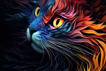 Cat Wallpaper: Abstract Art Background for Feline Lovers