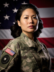 Wall Mural - Portraits of U.S. military personnel
