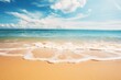 Closeup Sea Sand Beach: Captivating Sunny Day Beachscape