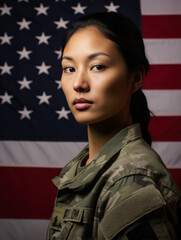 Wall Mural -  Portraits of U.S. military personnel
