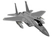  Boeing F-15C Air Superiority Fighter Editable Vector Illustration - For Patches, Banners and Posters
