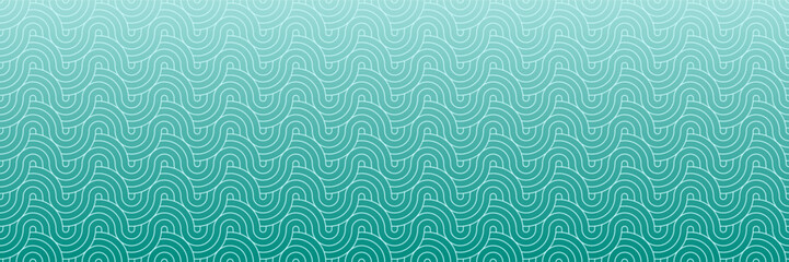 Wall Mural - Blue ocean water geometric background pattern. Asian abstract zigzag modern design for decorative visual graphic.