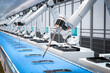 © phonlamaiphoto - Robot assembly line with smartphone in factory