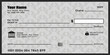 © Vector Studio - Blank template of the bank check. Checkbook cheque page with empty fields to fill.