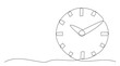Clock One line drawing on white background