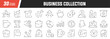 © top dog - Business linear icons set. Collection of 30 icons in black