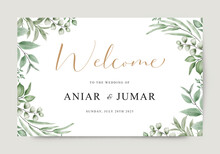 Wedding Invitation Welcome Sign Template