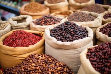 Sticker - multiply bags filled with roasted coffee beans