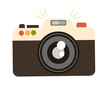 © PawLoveArt - Vintage camera device, polaroid. Photography camera. Vector hand draw illustration.