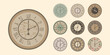 © Irvan - Vector old vintage clock face