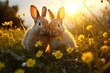 Bunnies bring happiness. Generative AI