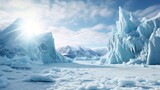 Fototapeta Do akwarium - iceberg in the sea