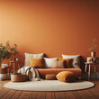 © arbinsidik - Cozy Orange Interior Wall Background