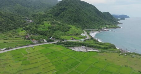 Poster - Drone fly over the hualien sea coast