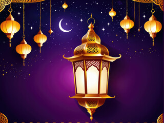 arabic lantern of ramadan celebration background