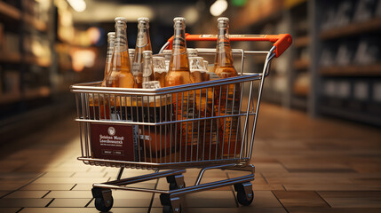 Beer Bottle in Cart